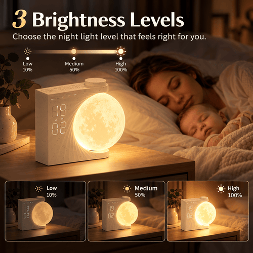 Moonrise Alarm Lamp - Lunévine
