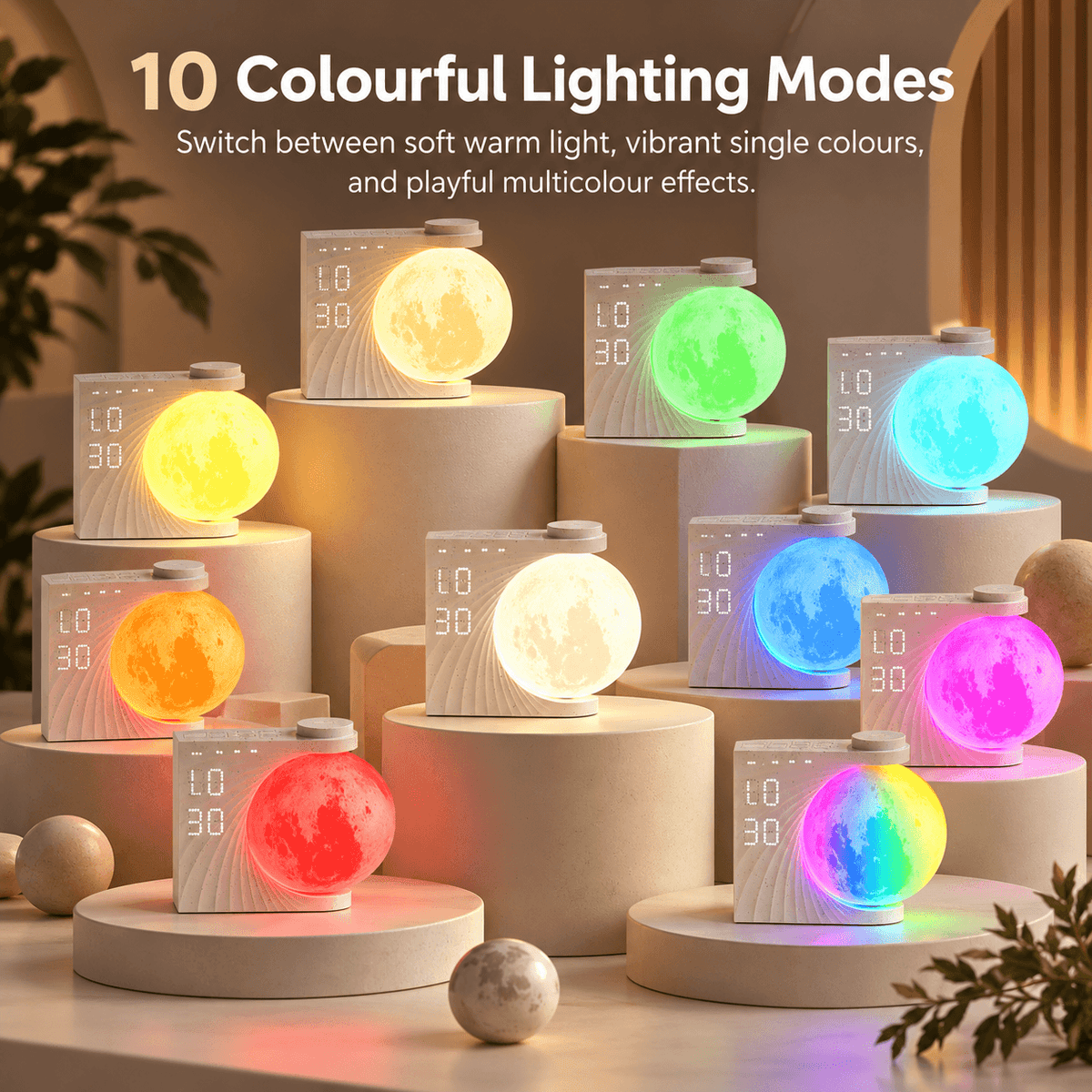 Moonrise Alarm Lamp - Lunévine