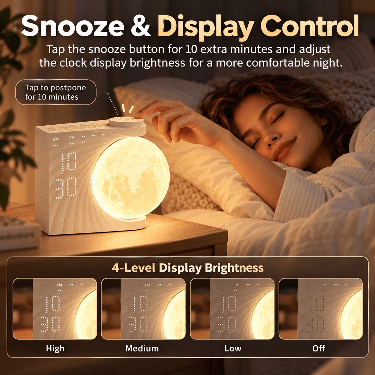 Moonrise Alarm Lamp - Lunévine